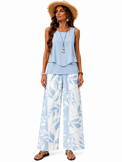 Lucienne | Conjunto Summer Sky Blossom - Azul claro