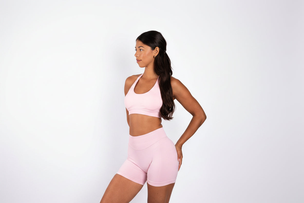 Sujetador Aura | Halter con soporte - Rosa