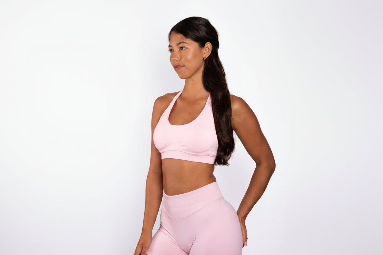 Sujetador Aura | Halter con soporte - Rosa