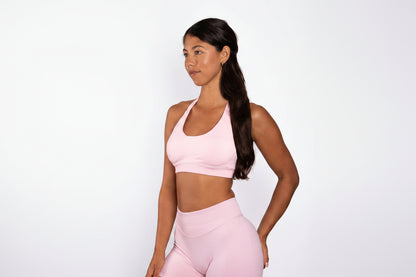 Sujetador Aura | Halter con soporte - Rosa