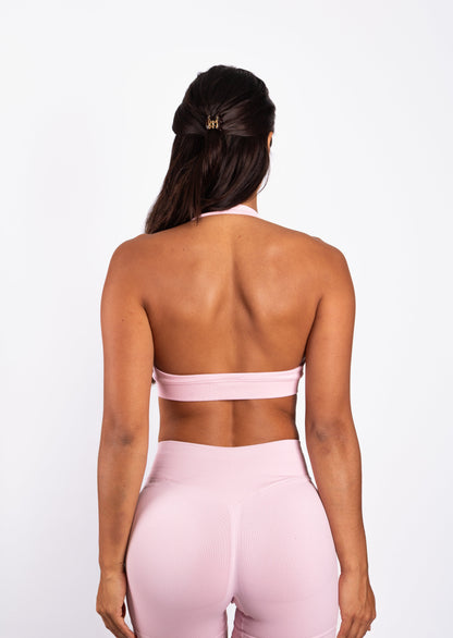 Sujetador Aura | Halter con soporte - Rosa