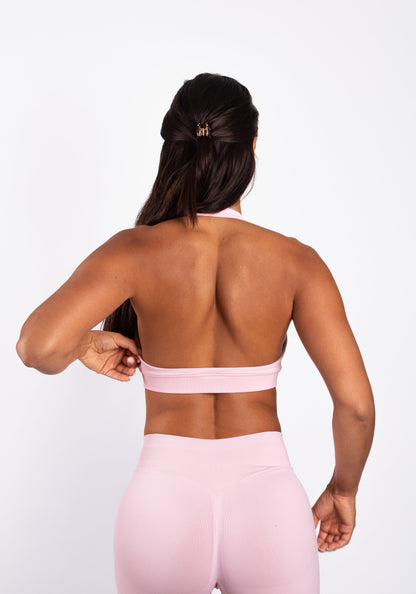 Sujetador Aura | Halter con soporte - Rosa