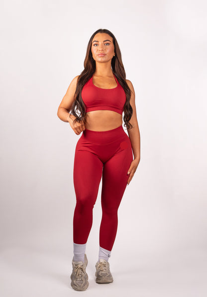 Aura | Sujetador con soporte tipo halter - Rojo