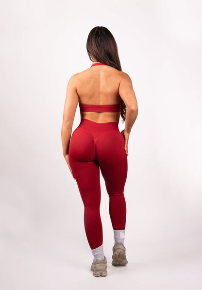 Aura | Sujetador con soporte tipo halter - Rojo