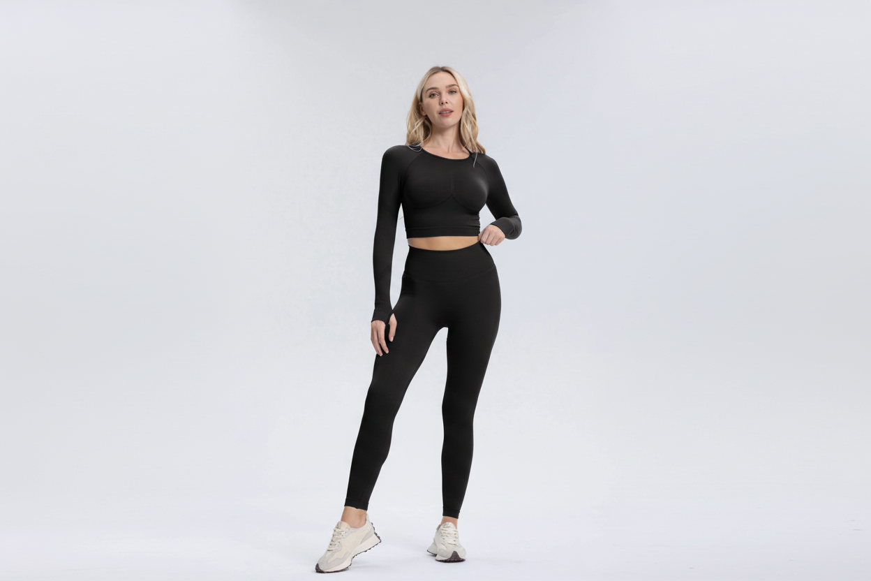 Serenity | Legging fruncido premium - Negro