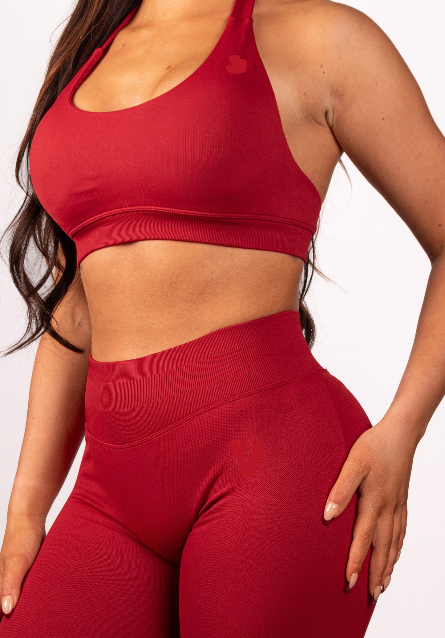 Aura | Sujetador con soporte tipo halter - Rojo
