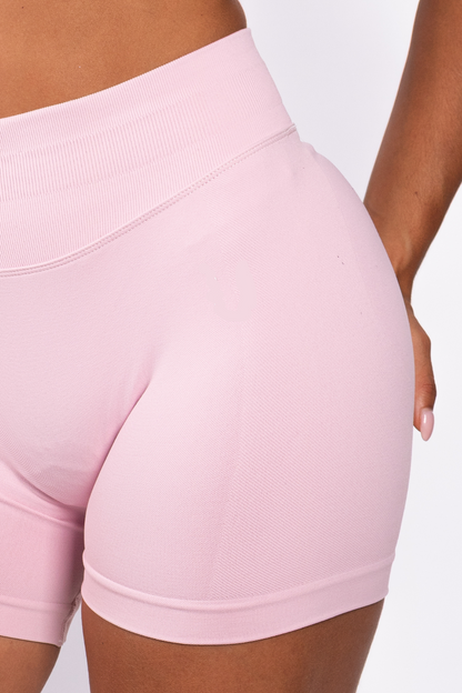 Aura | Shorts Scrunch de Alto Rendimiento Premium - Rosa